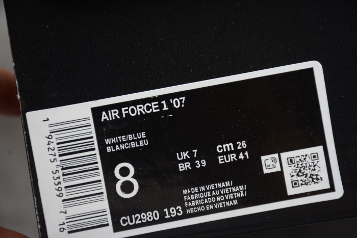 KITH X NIKE AIR FORCE 1’07 GC CU2980-193