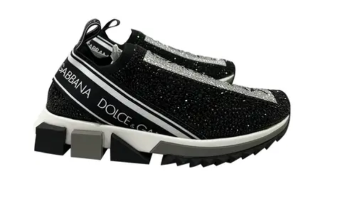 DG Sorrento rhinestone-embellished sneakers – Black